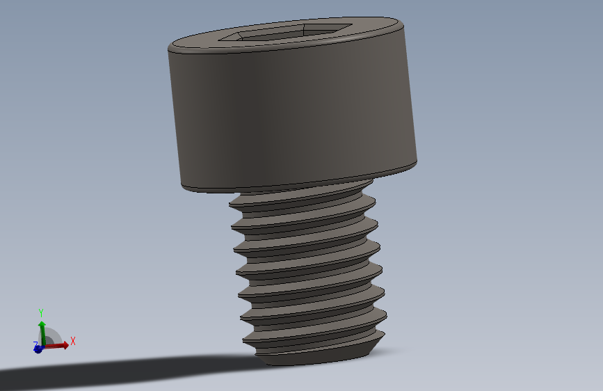 Screw_DIN_912_M8x10F_A2.SLDPRT公制内六角螺钉