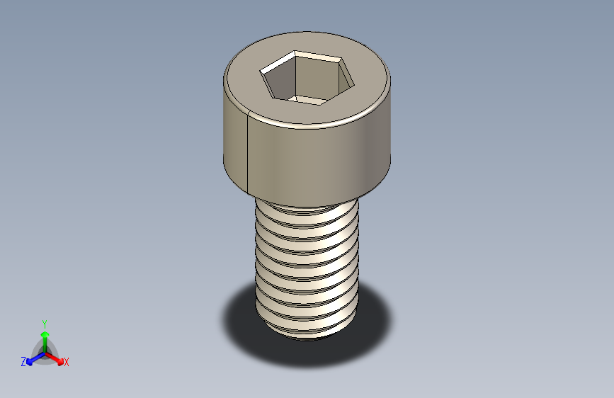 Screw_DIN_912_M8x15F_A2.STEP公制内六角螺钉
