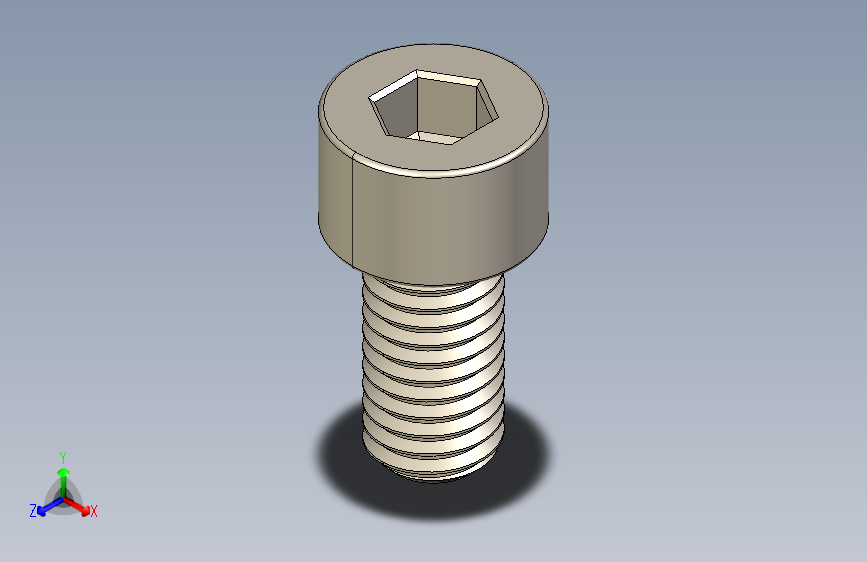 Screw_DIN_912_M8x16F_A2.STEP公制内六角螺钉