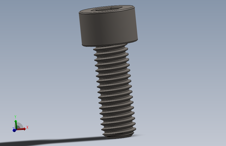 Screw_DIN_912_M8x22F_A2.SLDPRT公制内六角螺钉