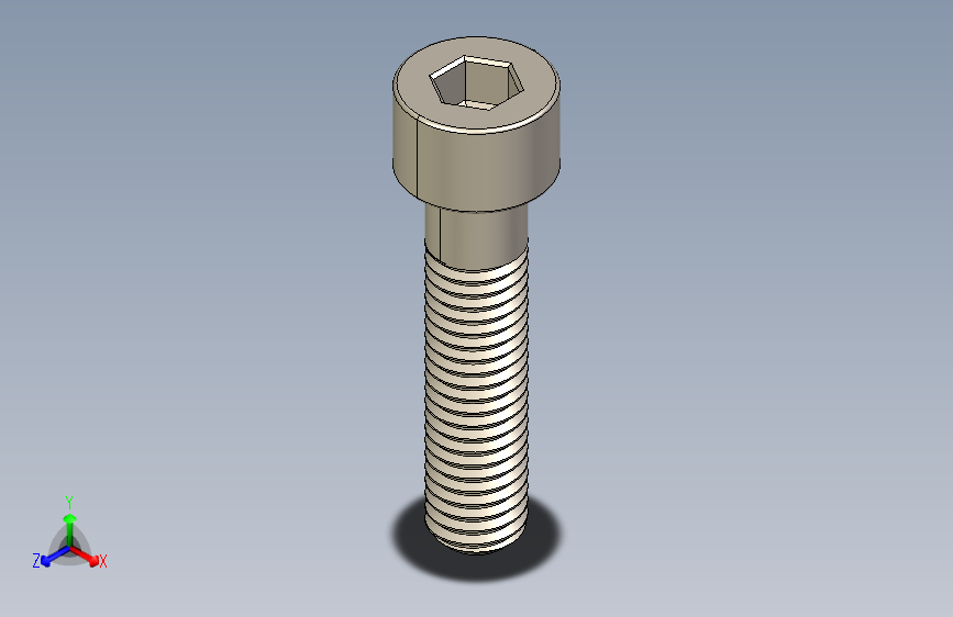 Screw_DIN_912_M8x35_A2.STEP公制内六角螺钉