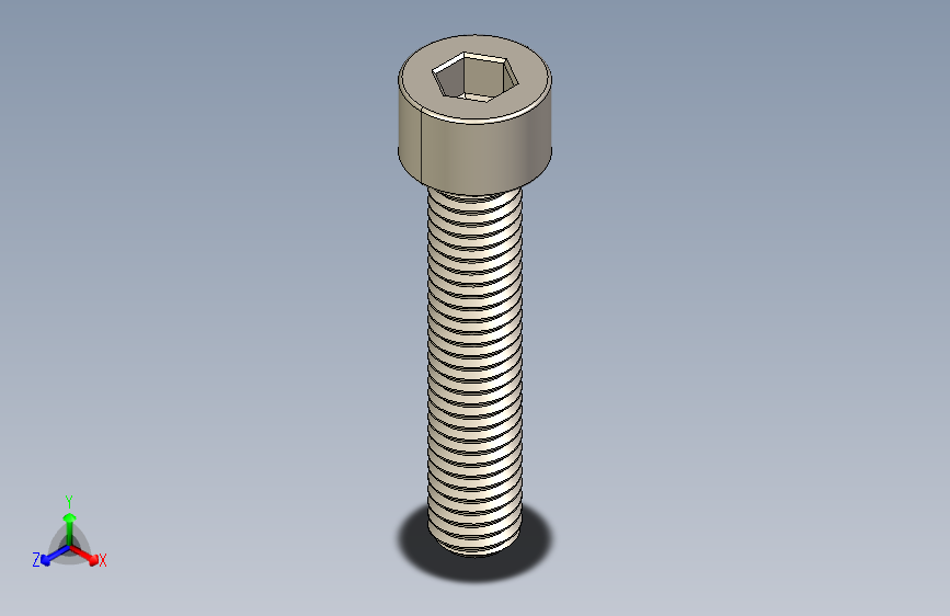Screw_DIN_912_M8x40F_A2.STEP公制内六角螺钉