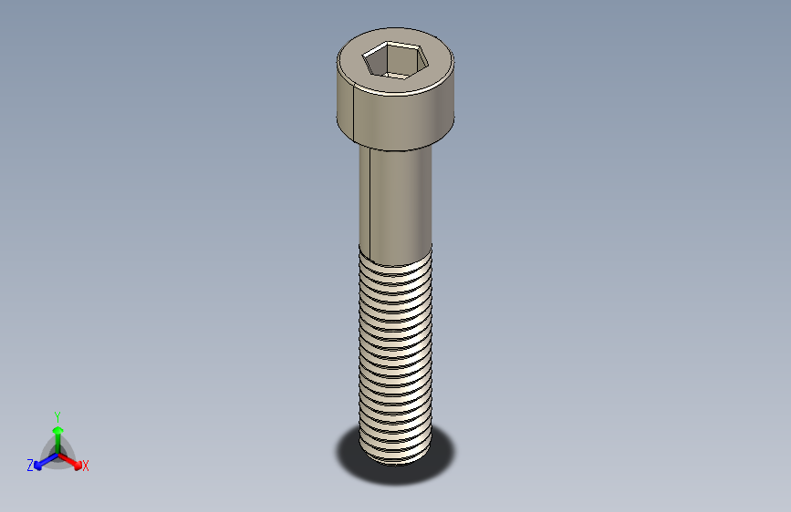 Screw_DIN_912_M8x45_A2.STEP公制内六角螺钉