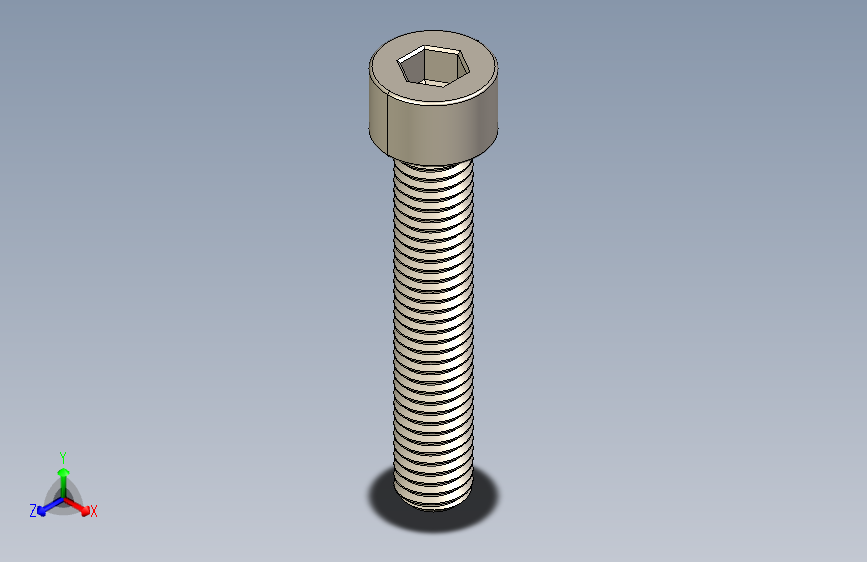 Screw_DIN_912_M8x45F_A2.STEP公制内六角螺钉