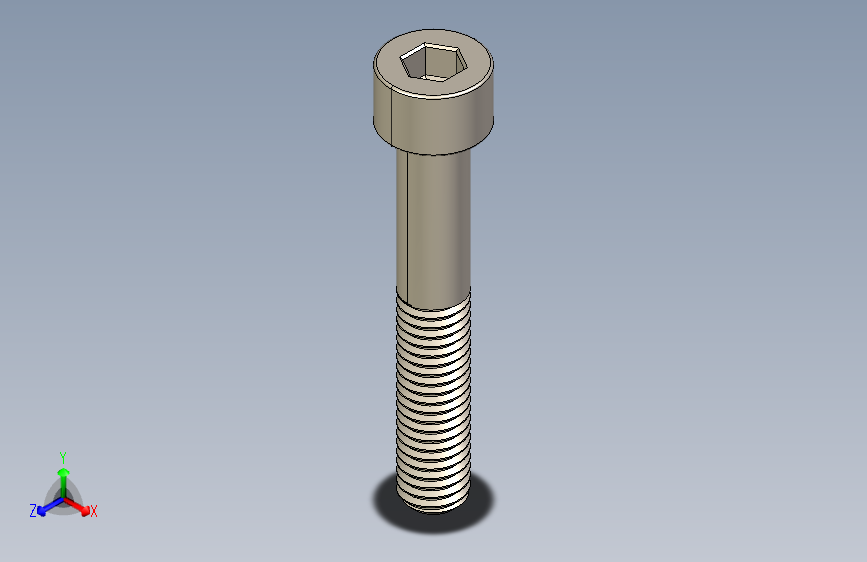 Screw_DIN_912_M8x50_A2.STEP公制内六角螺钉