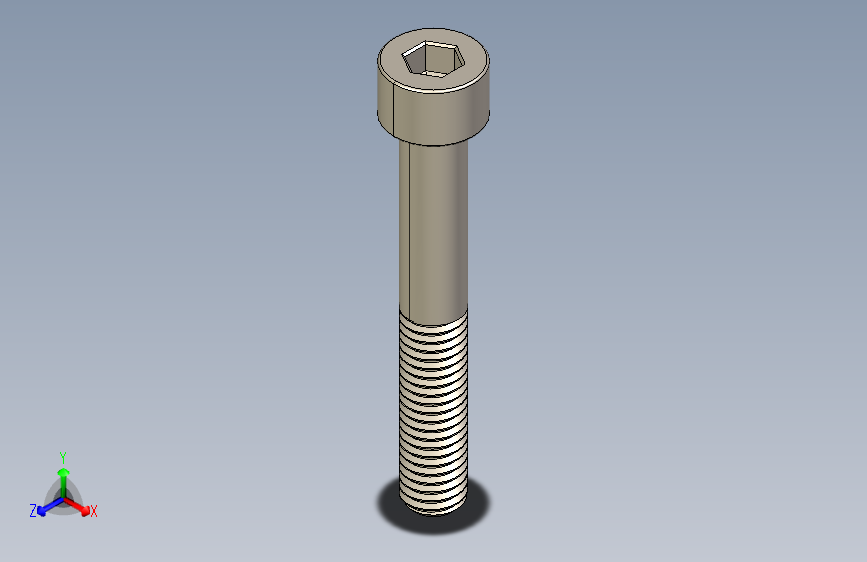 Screw_DIN_912_M8x55_A2.STEP公制内六角螺钉