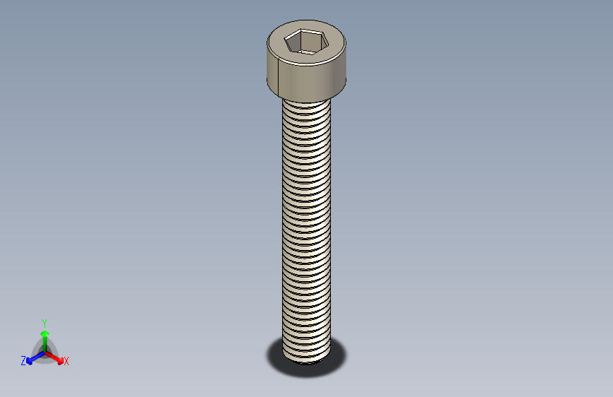 Screw_DIN_912_M8x55F_A2.STEP公制内六角螺钉