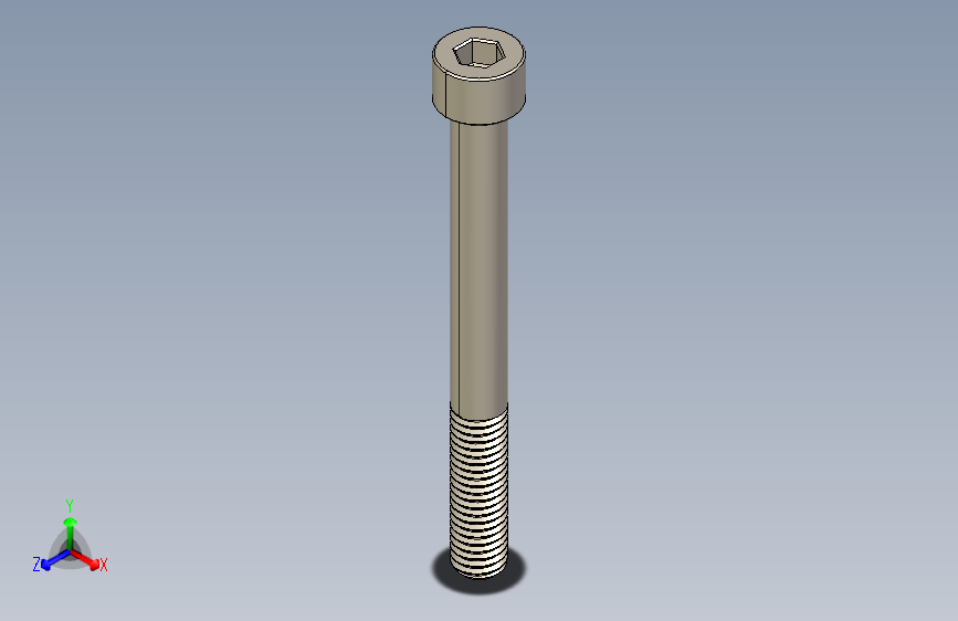 Screw_DIN_912_M8x80_A2.STEP公制内六角螺钉