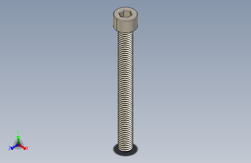 Screw_DIN_912_M8x80F_A2.STEP公制内六角螺钉