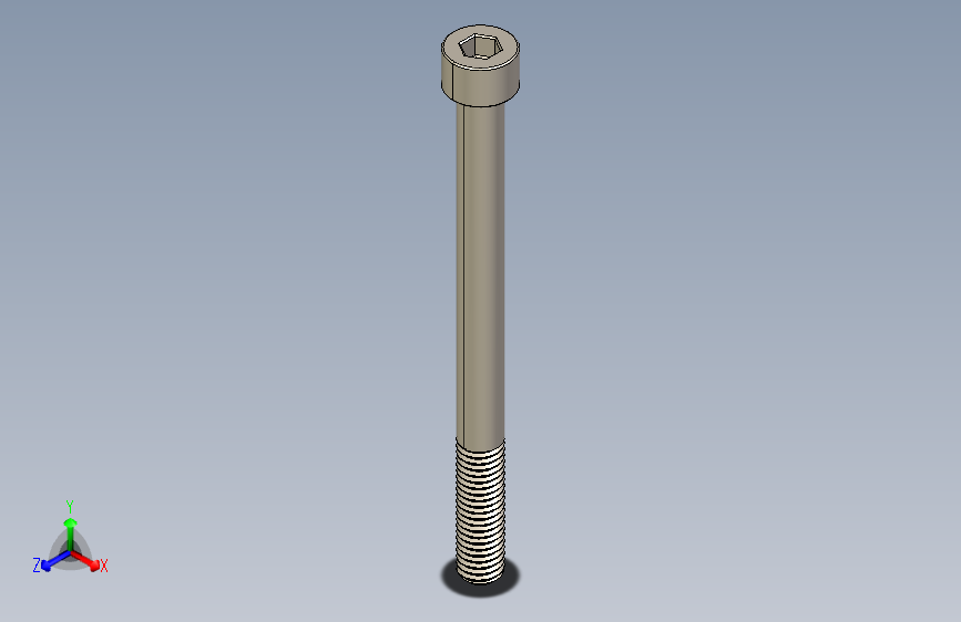 Screw_DIN_912_M8x100_A2.STEP公制内六角螺钉