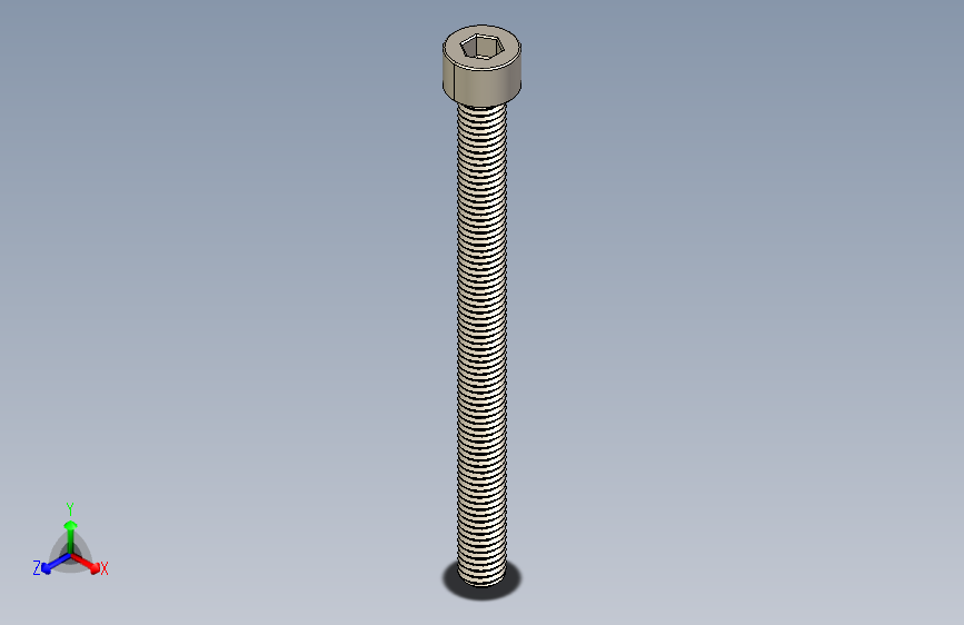 Screw_DIN_912_M8x100F_A2.STEP公制内六角螺钉