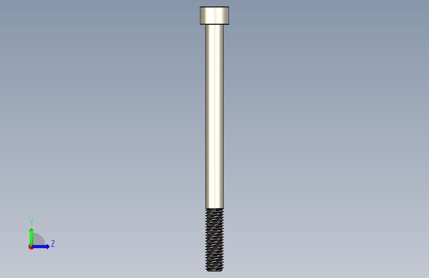 Screw_DIN_912_M8x110_A2.STEP公制内六角螺钉 左侧视图