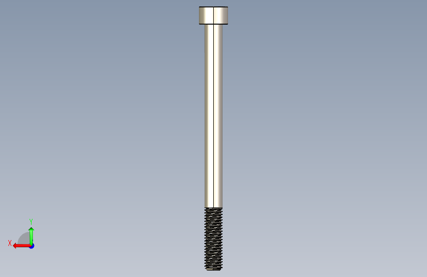 Screw_DIN_912_M8x110_A2.STEP公制内六角螺钉 背面视图