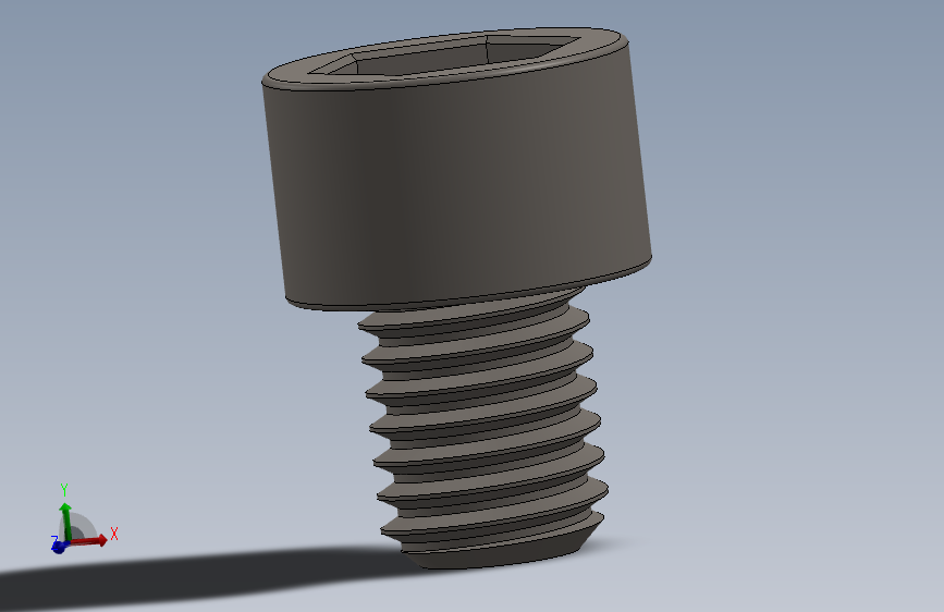 Screw_DIN_912_M10x12F_A2.SLDPRT公制内六角螺钉