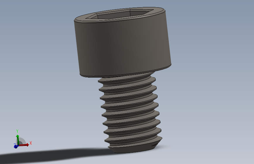 Screw_DIN_912_M10x14F_A2.SLDPRT公制内六角螺钉