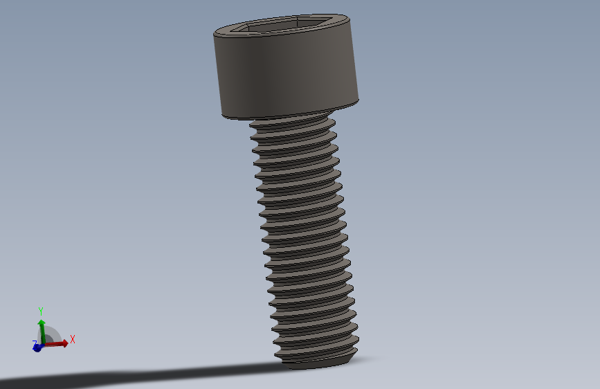 Screw_DIN_912_M10x30F_A2.SLDPRT公制内六角螺钉