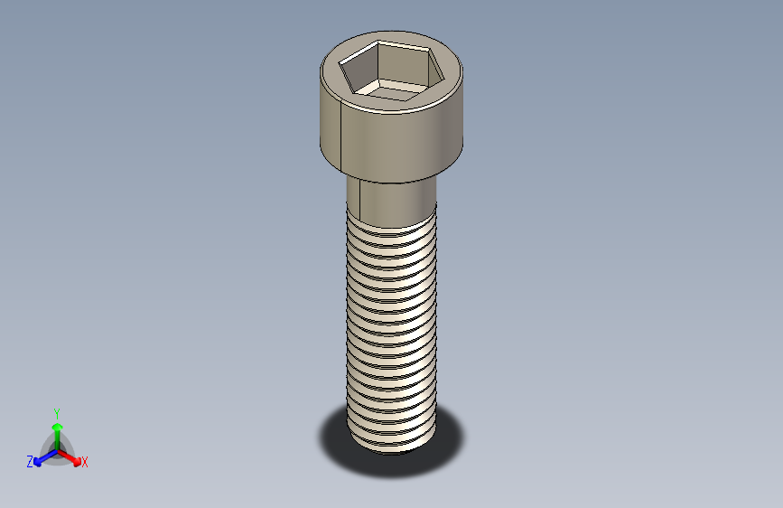 Screw_DIN_912_M10x40_A2.STEP公制内六角螺钉