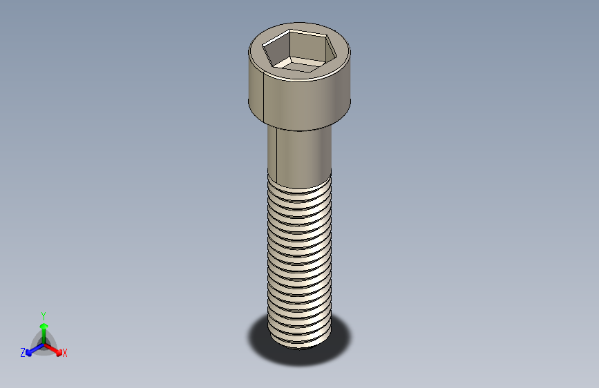 Screw_DIN_912_M10x45_A2.STEP公制内六角螺钉
