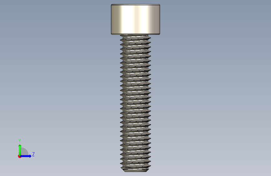 Screw_DIN_912_M10x45F_A2.STEP公制内六角螺钉 左侧视图