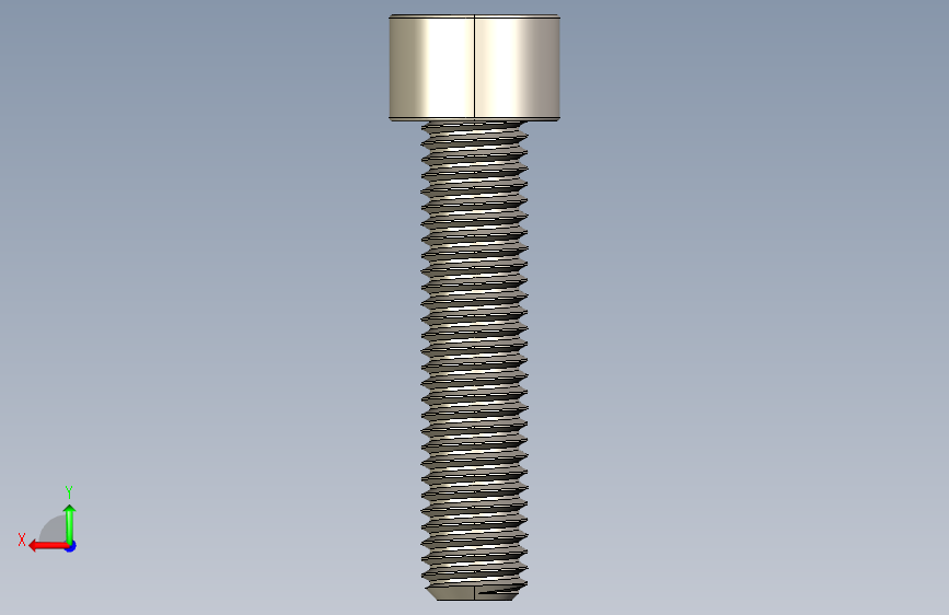 Screw_DIN_912_M10x45F_A2.STEP公制内六角螺钉 背面视图