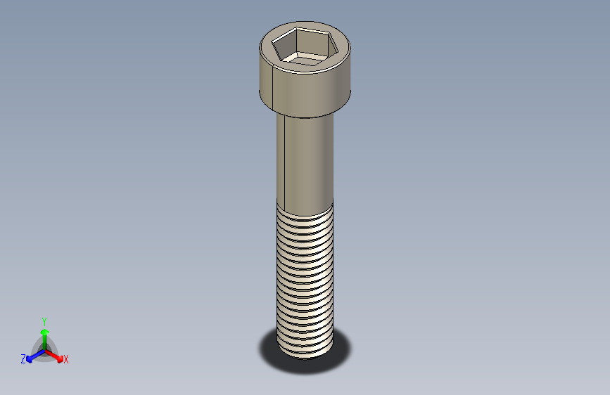 Screw_DIN_912_M10x55_A2.STEP公制内六角螺钉