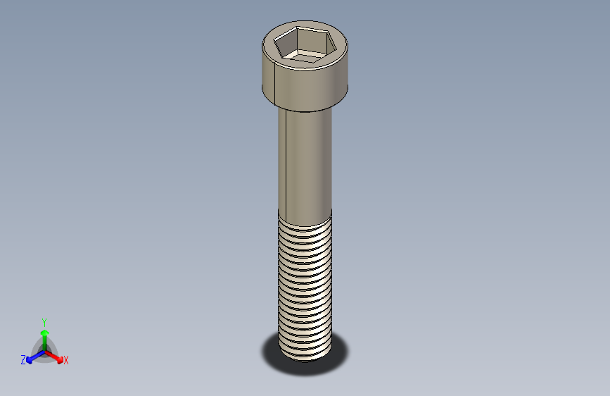 Screw_DIN_912_M10x60_A2.STEP公制内六角螺钉