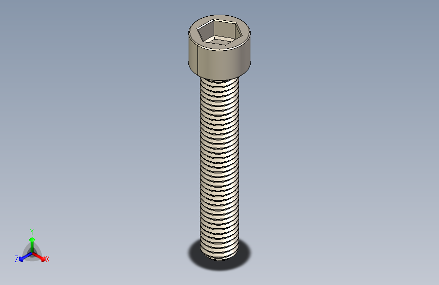 Screw_DIN_912_M10x60F_A2.STEP公制内六角螺钉