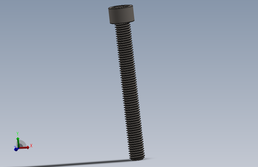Screw_DIN_912_M10x90F_A2.SLDPRT公制内六角螺钉