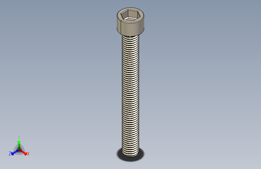 Screw_DIN_912_M10x90F_A2.STEP公制内六角螺钉