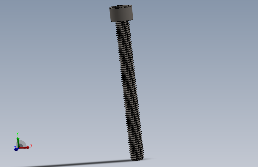Screw_DIN_912_M10x100F_A2.SLDPRT公制内六角螺钉