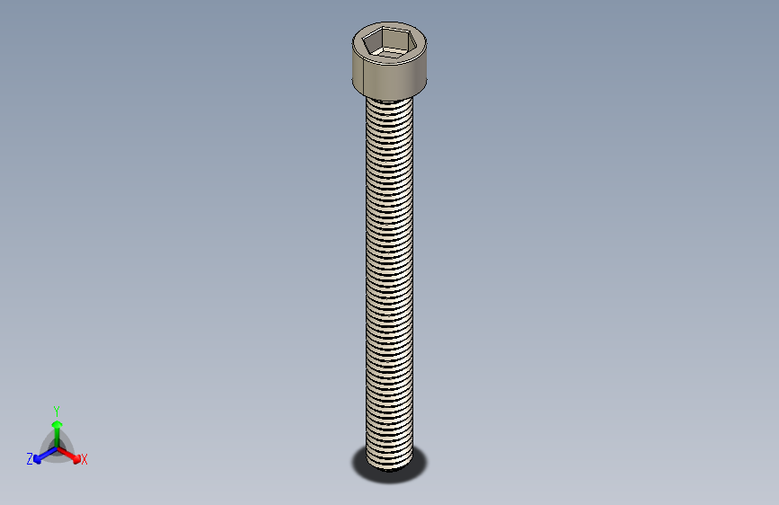 Screw_DIN_912_M10x100F_A2.STEP公制内六角螺钉