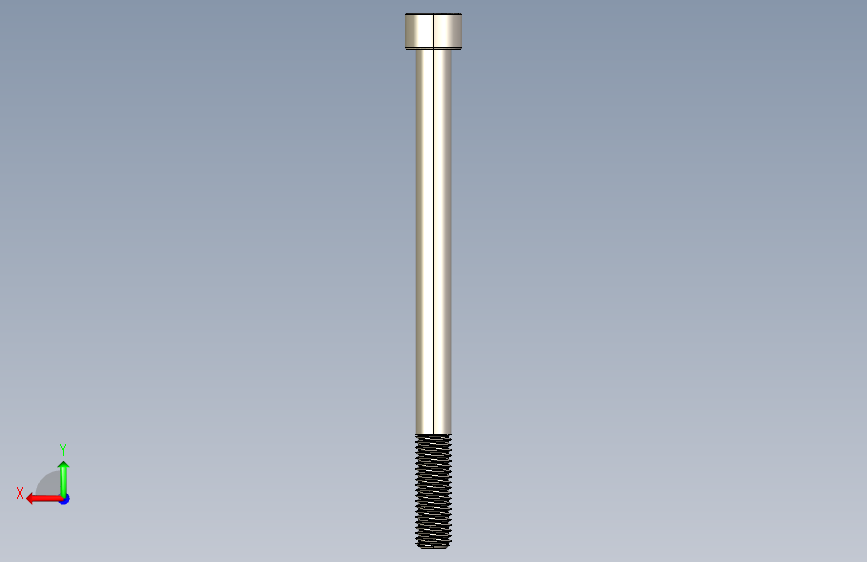 Screw_DIN_912_M10x140_A2.STEP公制内六角螺钉 背面视图