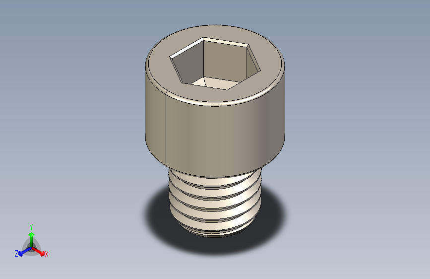 Screw_DIN_912_M12x12F_A2.STEP公制内六角螺钉