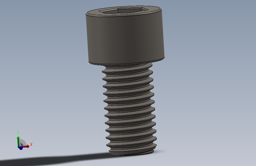 Screw_DIN_912_M12x22F_A2.SLDPRT公制内六角螺钉
