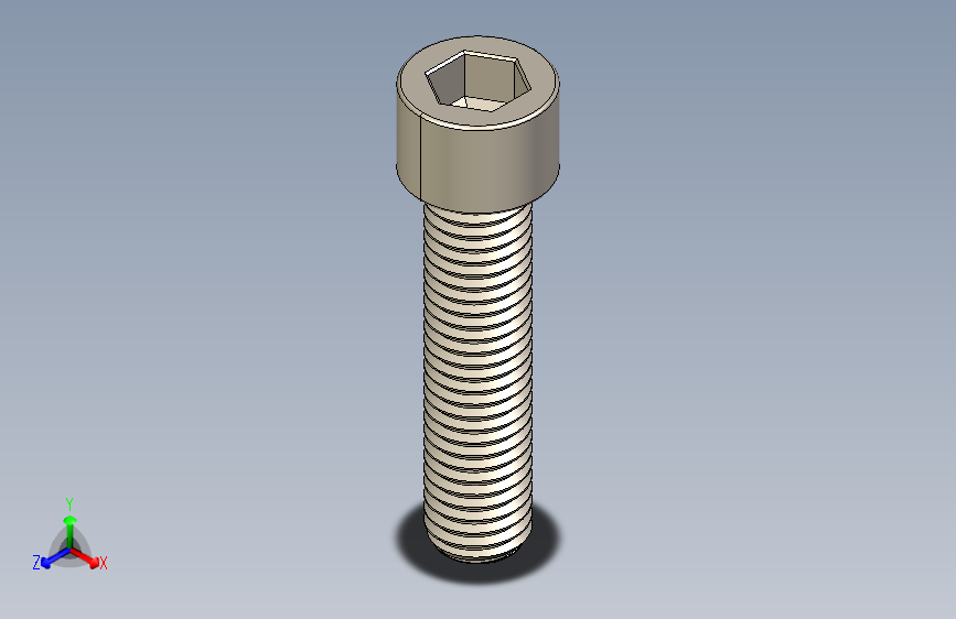 Screw_DIN_912_M12x50F_A2.STEP公制内六角螺钉