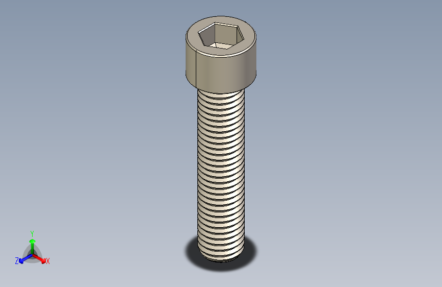 Screw_DIN_912_M12x55F_A2.STEP公制内六角螺钉