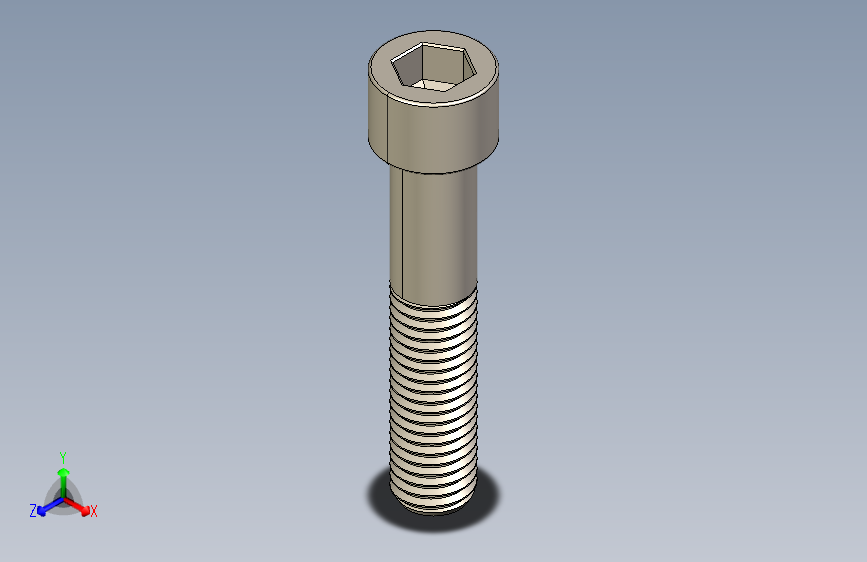 Screw_DIN_912_M12x60_A2.STEP公制内六角螺钉
