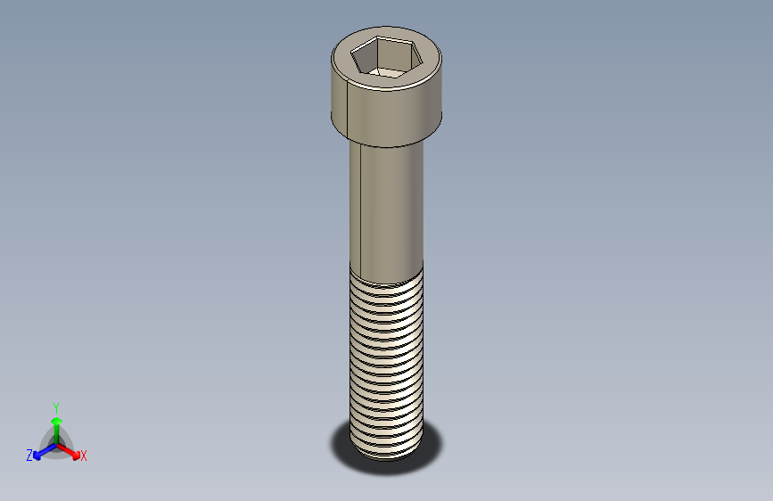 Screw_DIN_912_M12x65_A2.STEP公制内六角螺钉