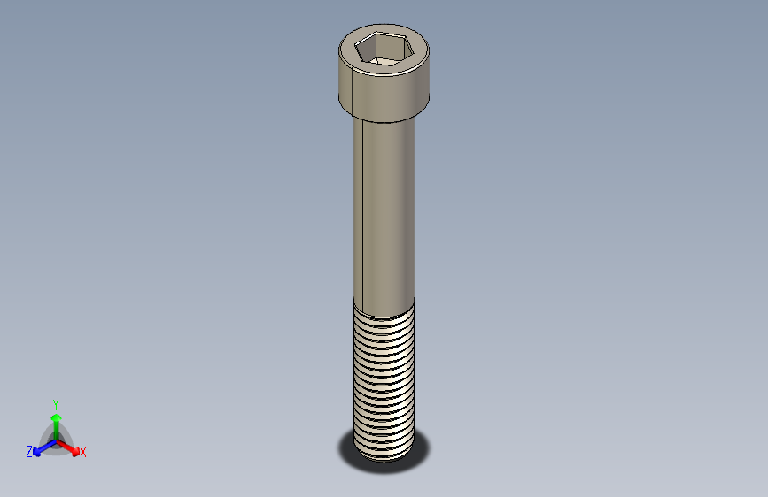Screw_DIN_912_M12x85_A2.STEP公制内六角螺钉