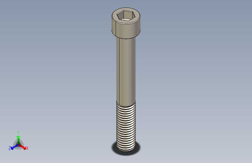 Screw_DIN_912_M12x90_A2.STEP公制内六角螺钉