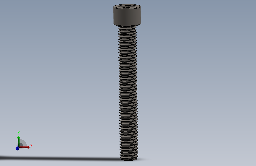 Screw_DIN_912_M12x90F_A2.SLDPRT公制内六角螺钉