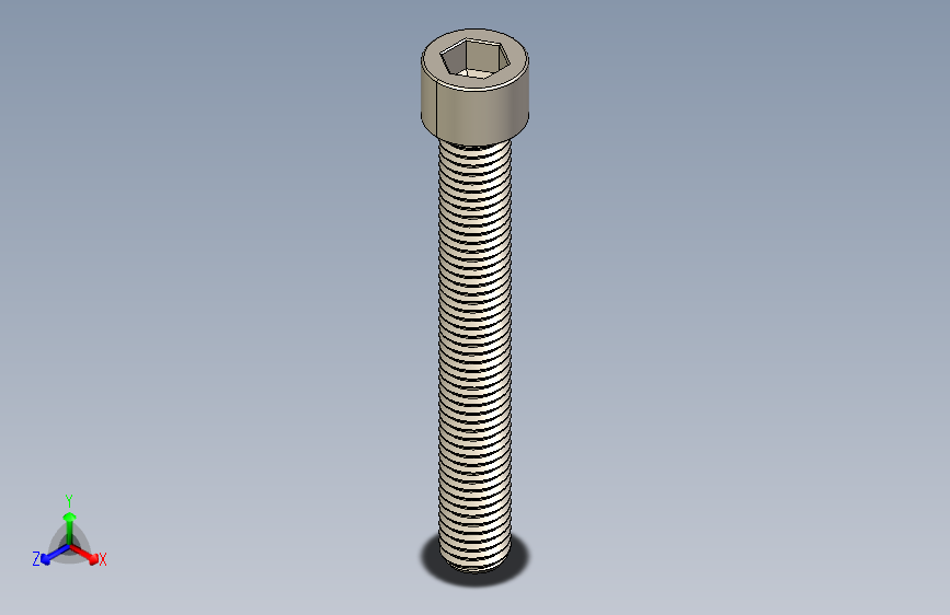 Screw_DIN_912_M12x90F_A2.STEP公制内六角螺钉