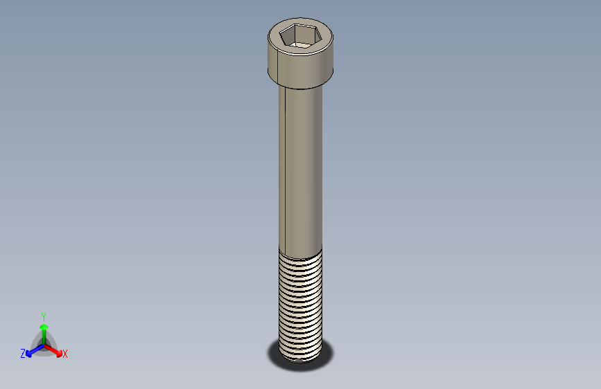 Screw_DIN_912_M12x95_A2.STEP公制内六角螺钉