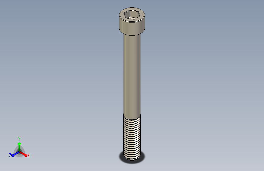 Screw_DIN_912_M12x110_A2.STEP公制内六角螺钉