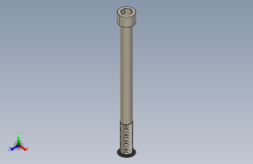 Screw_DIN_912_M12x150_A2.STEP公制内六角螺钉