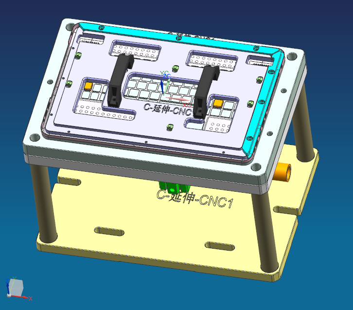 冲压件键盘C壳铣墙高PL面CNC治具模型