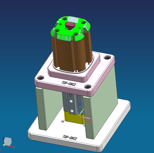 小型加湿器金属外壳钻孔CNC治具模型