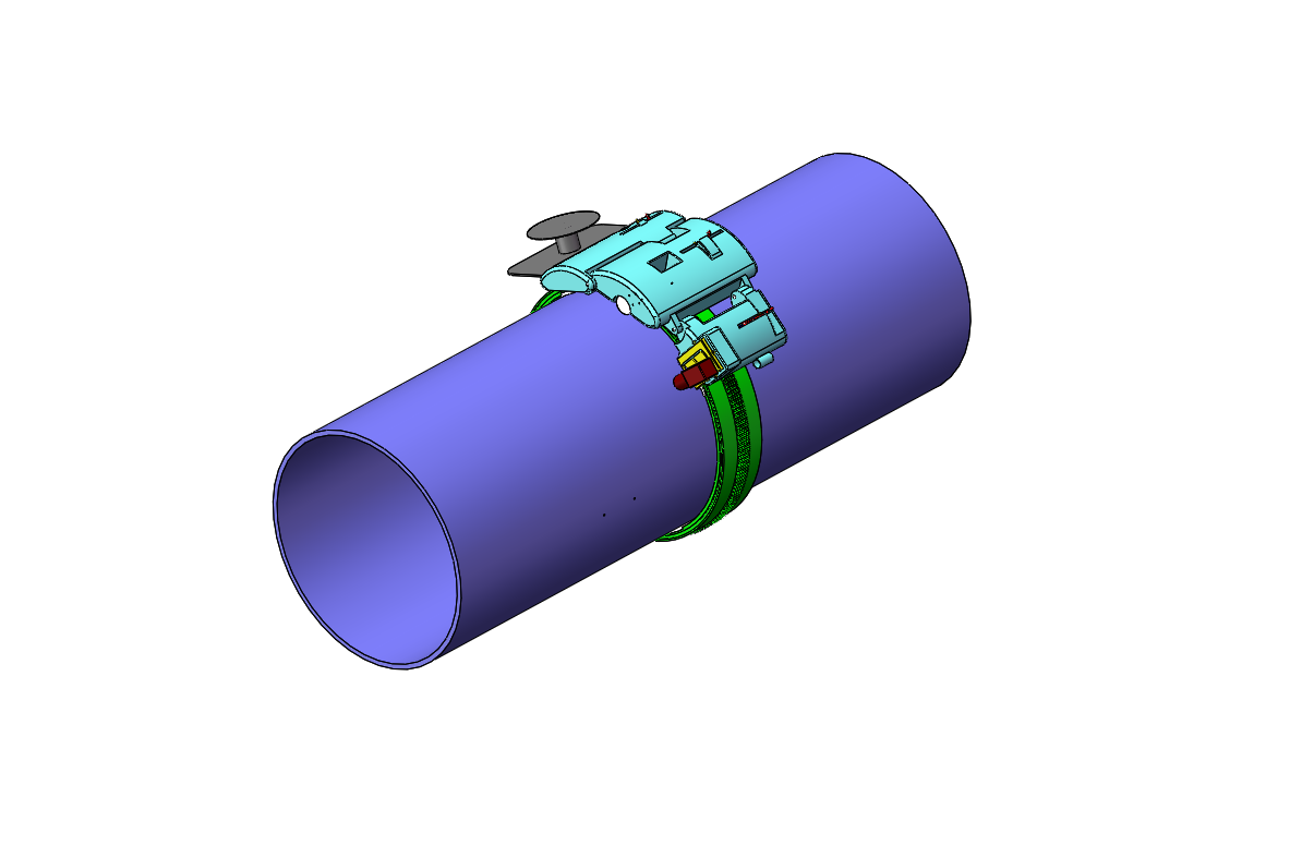 管道自动焊接小车机械系统设计（二维CAD图纸+三维SW+论文）