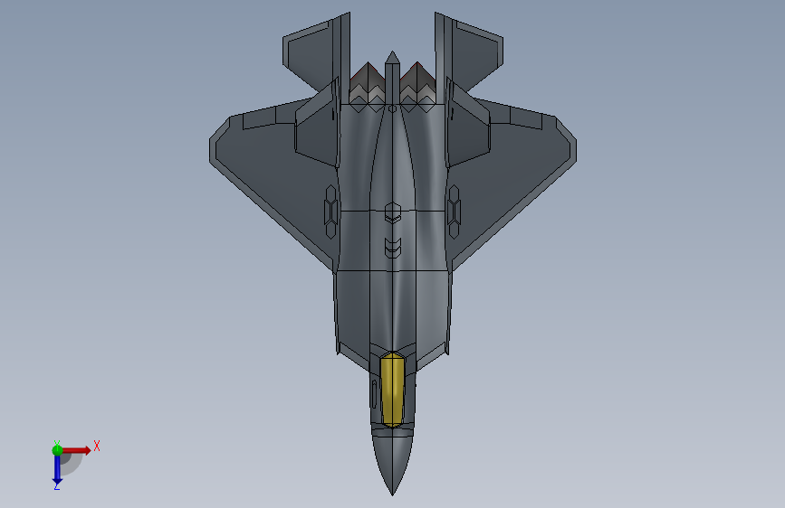 PU-75C喷气式战斗机简易造型3D图纸+Solidworks设计