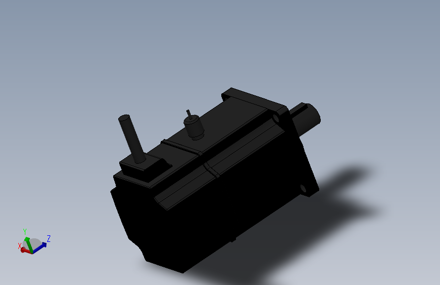 马达200W_SOLIDWORKS 2022_模型图纸下载 – 懒石网